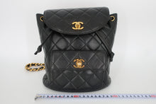 画像をギャラリービューアに読み込む, CHANEL/シャネル マトラッセチェーンリュック ラムスキン ブラック/ゴールド金具 リュック 800100120