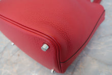 Load image into Gallery viewer, HERMES PICOTIN LOCK PM Clemence leather Rouge casaque C Engraving Hand bag 800070096
