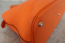 Load image into Gallery viewer, HERMES BOLIDE 35 Clemence leather Orange □G Engraving Hand bag 700090226