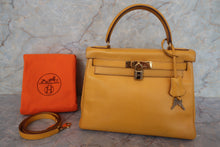 画像をギャラリービューアに読み込む, HERMES/エルメス ケリー28 クシュベル ジョーヌ 〇Y刻印 ショルダーバッグ 700110026