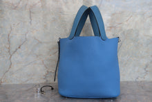 Load image into Gallery viewer, HERMES PICOTIN LOCK TOUCH MM Clemence leather/Swift leather Blue paradise T Engraving Hand bag 700100006