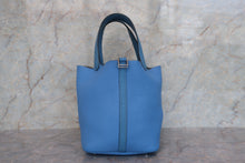 Load image into Gallery viewer, HERMES PICOTIN LOCK TOUCH MM Clemence leather/Swift leather Blue paradise T Engraving Hand bag 700100006