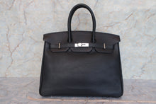 將圖片載入圖庫檢視器 HERMES/エルメス バーキン35 トリヨンクレマンス ブラック □D刻印 ハンドバッグ 700100009