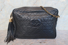 Load image into Gallery viewer, CHANEL Matelasse fringe chain shoulder bag Lambskin Black/Gold hadware Shoulder bag 700120126