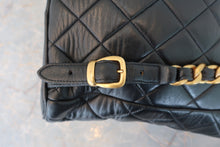 Load image into Gallery viewer, CHANEL Matelasse chain back pack Lambskin Black/Gold hadware Back pack 800060015