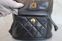 Load image into Gallery viewer, CHANEL Matelasse chain back pack Lambskin Black/Gold hadware Back pack 800060015
