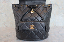 Load image into Gallery viewer, CHANEL Matelasse chain back pack Lambskin Black/Gold hadware Back pack 800060015