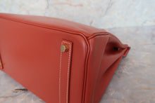 画像をギャラリービューアに読み込む, HERMES/エルメス オータクロア32 ボックスカーフ ブリック □B刻印 ハンドバッグ 700050001