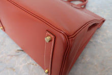 画像をギャラリービューアに読み込む, HERMES/エルメス オータクロア32 ボックスカーフ ブリック □B刻印 ハンドバッグ 700050001