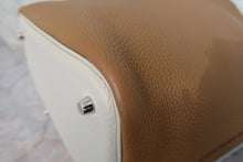 将图片加载到图库查看器,HERMES PICOTIN LOCK CASAQUE MM Clemence leather Pearl gray/Kraft □Q刻印 Hand bag 800010160