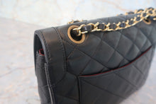 Load image into Gallery viewer, CHANEL Paris Limited Mini Matelasse double flap chain shoulder bag Lambskin Black/Gold hadware Shoulder bag 700120143