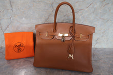 画像をギャラリービューアに読み込む, HERMES/エルメス バーキン35 ヴォーエプソン ゴールド □J刻印 ハンドバッグ 700040238