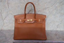画像をギャラリービューアに読み込む, HERMES/エルメス バーキン35 ヴォーエプソン ゴールド □J刻印 ハンドバッグ 700040238