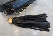 Load image into Gallery viewer, CHANEL CC mark fringe chain shoulder bag Lambskin Black/Gold hadware Shoulder bag 700120144