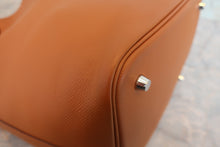 画像をギャラリービューアに読み込む, HERMES/エルメス ピコタンロックMMトレサージュ ヴォーエプソン ゴールド/ローズアザレ/オレンジ D刻印 ハンドバッグ 800020126