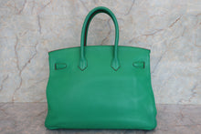 Load image into Gallery viewer, HERMES BIRKIN 35 Clemence leather Menthe Hand bag 700100023
