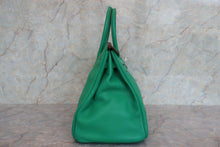 Load image into Gallery viewer, HERMES BIRKIN 35 Clemence leather Menthe Hand bag 700100023