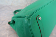 Load image into Gallery viewer, HERMES BIRKIN 35 Clemence leather Menthe Hand bag 700100023