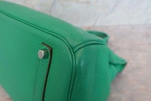 Load image into Gallery viewer, HERMES BIRKIN 35 Clemence leather Menthe Hand bag 700100023