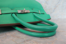 Load image into Gallery viewer, HERMES BIRKIN 35 Clemence leather Menthe Hand bag 700100023
