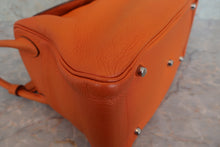 将图片加载到图库查看器,HERMES LINDY 30 Clemence leather Orange □N刻印 Shoulder bag 700030284