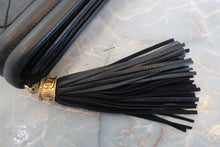 Load image into Gallery viewer, CHANEL Matelasse fringe chain shoulder bag Lambskin Black/Gold hadware Shoulder bag 700120145