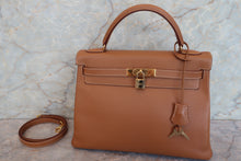 画像をギャラリービューアに読み込む, HERMES/エルメス ケリー32 クシュベル ゴールド □C刻印 ショルダーバッグ 700080124