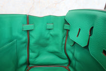 Load image into Gallery viewer, HERMES BIRKIN 35 Clemence leather Menthe Hand bag 700100023