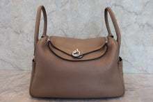 Load image into Gallery viewer, HERMES LINDY 30 Clemence leather Etoupe gray A Engraving Shoulder bag 800090016