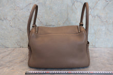 Load image into Gallery viewer, HERMES LINDY 30 Clemence leather Etoupe gray A Engraving Shoulder bag 800090016