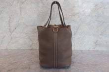 将图片加载到图库查看器,HERMES PICOTIN LOCK MM Clemence leather Etoupe gray C刻印 Hand bag 700120203
