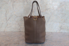 Load image into Gallery viewer, HERMES PICOTIN LOCK MM Clemence leather Etoupe gray C Engraving Hand bag 700120203
