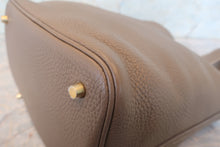 将图片加载到图库查看器,HERMES PICOTIN LOCK MM Clemence leather Etoupe gray C刻印 Hand bag 700120203