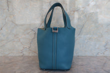 画像をギャラリービューアに読み込む, HERMES/エルメス ピコタンロックPM トリヨンクレマンス ブルージーン □Q刻印 ハンドバッグ 700080183