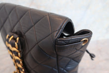 Load image into Gallery viewer, CHANEL Matelasse chain back pack Lambskin Black/Gold hadware Back pack 700100021
