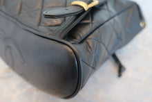 Load image into Gallery viewer, CHANEL Matelasse chain back pack Lambskin Black/Gold hadware Back pack 700100021