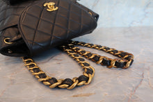 Load image into Gallery viewer, CHANEL Matelasse chain back pack Lambskin Black/Gold hadware Back pack 700100021