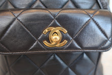 Load image into Gallery viewer, CHANEL Matelasse chain back pack Lambskin Black/Gold hadware Back pack 700100021