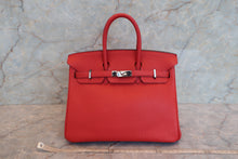 Load image into Gallery viewer, HERMES BIRKIN 25 Togo leather Rouge casaque □P Engraving Hand bag 700070177