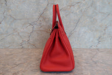 Load image into Gallery viewer, HERMES BIRKIN 25 Togo leather Rouge casaque □P Engraving Hand bag 700070177