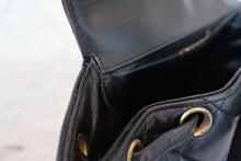 Load image into Gallery viewer, CHANEL Matelasse chain back pack Lambskin Black/Gold hadware Back pack 700100021