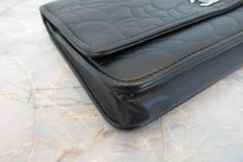 Load image into Gallery viewer, CHANEL Camelia Chain wallet Lambskin Black/Silver hadware Shoulder bag 700070255