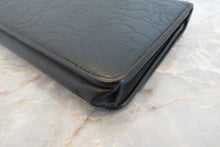 Load image into Gallery viewer, CHANEL Camelia Chain wallet Lambskin Black/Silver hadware Shoulder bag 700070255