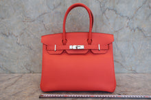 画像をギャラリービューアに読み込む, HERMES/エルメス バーキン30 ヴォーエプソン ルージュピヴォワンヌ ハンドバッグ 800090029