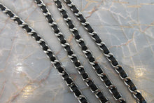 Load image into Gallery viewer, CHANEL Camelia Chain wallet Lambskin Black/Silver hadware Shoulder bag 700070255