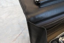 Load image into Gallery viewer, CHANEL Camelia Chain wallet Lambskin Black/Silver hadware Shoulder bag 700070255