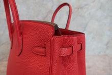 Load image into Gallery viewer, HERMES BIRKIN 25 Togo leather Rouge casaque □P Engraving Hand bag 700070177