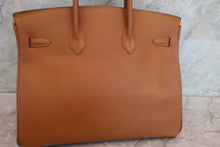 画像をギャラリービューアに読み込む, HERMES/エルメス バーキン35 アルデンヌ ゴールド 〇Y刻印 ハンドバッグ 700050063