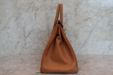 画像をギャラリービューアに読み込む, HERMES/エルメス バーキン35 アルデンヌ ゴールド 〇Y刻印 ハンドバッグ 700050063