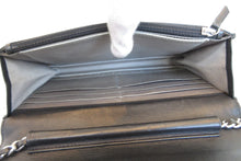 Load image into Gallery viewer, CHANEL Camelia Chain wallet Lambskin Black/Silver hadware Shoulder bag 700070255